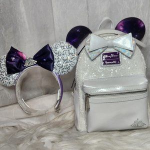 Loungefly DisneyParks MMMA Space Mountain Backpack and Headband